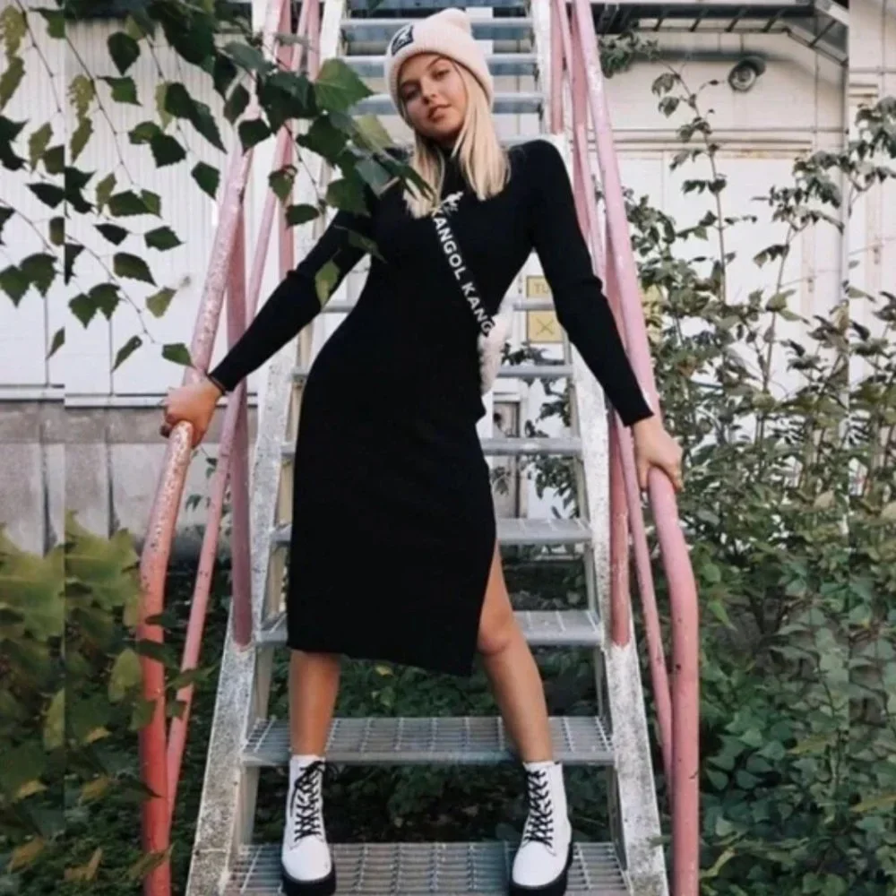 Kangol x H&M Ribbed Knit Bodycon Dress - Picture 7 of 10
